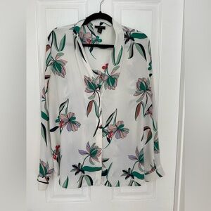 Halogen Woman's Floral Blouse